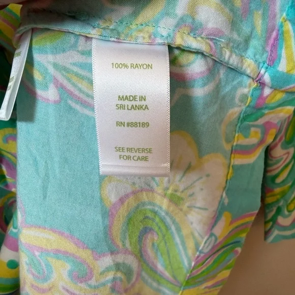 Lilly Pulitzer Sarasota Tunic Top in Shorely Blue Size L - Picture 7 of 7